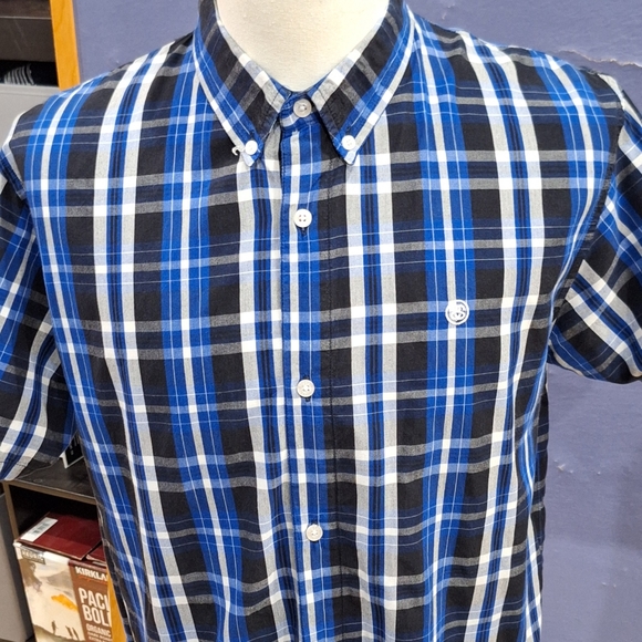Stussy short sleeve plaid button down shirt Large - Picture 3 of 7